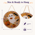 thumbnail image 3 of Halloween Witch Diamond Art Suncatcher Kit, 7.87 in DIY Rhinestone Painting Window Hanging Ornament with Crystal Beads, PET Charm and Chain for Door, Wall and Home Decor, 3 of 9