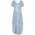 thumbnail image 4 of Fridja Robe Longue Décontractée pour Femmes avec Poches Manches Courtes Fendue, 4 of 6