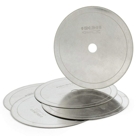 JINGLING 6" inch Diamond Lapidary Saw Blades Super-Thin Rim 0.36mm Pack of 5Pcs