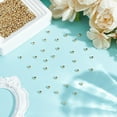 thumbnail image 4 of 400Pcs Round Beads 18K Gold Plated Brass Smooth Seamless Ball Beads Bulk 4mm Spacer Beads Large Hole for Necklace Bracelet Earring Jewelry Making Accessory Supplies DIY Craft Gold, 4 of 9