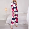 thumbnail image 3 of Balery Pink Flamingos Conjunto de Pijama con Estampado para Mujer, Conjunto de Dos Piezas con Manga Larga, Ropa de Dormir Suave con Bolsillos, Pijamas Cómodos-XX-Large, 3 of 7