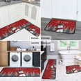 thumbnail image 4 of Christmas Snowman Kitchen Rug Set Of 2, Non-Slip Washable Buffalo Plaid Floor Mats, Crystal Velvet, 47x17in and 30x17in, 4 of 5