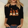 thumbnail image 2 of VKOYWKM Women Halloween Tops 3/4 Sleeve Cute Graphic T Shirts Loose Fit Crew Neck T-Shirts Halloween Costumes, 2 of 5