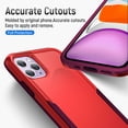 thumbnail image 4 of for iPhone 11 Pro Max Case, Phone Case Heavy Duty 2 in 1 Full Body Rugged Shockproof Hybrid Hard PC Soft TPU Bumper Drop Protective Girls Women Boy Men Covers for iPhone 11 Pro Max, Red+Rose, 4 of 7