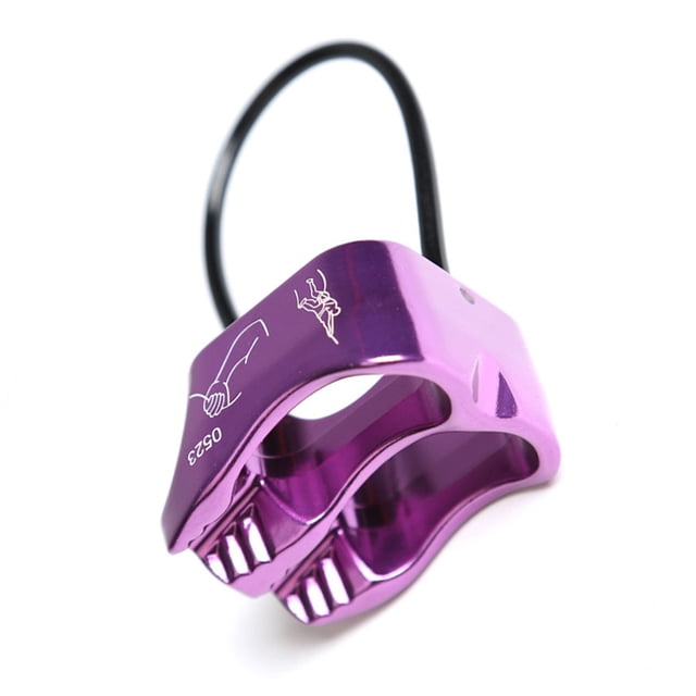 Soidarity Escalada en roca Belay Rappel Device V-Grooved Mountaineering Descender Gear Trabajo aéreo Escaladores Downhill Purple Type2 NO2 Soidarity OD022343-03