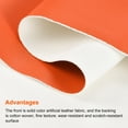thumbnail image 3 of Uxcell Smooth Solid Color Faux Leather Sheets, PU Leather for DIY 20 x 135cm Orange, 3 of 4