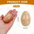 thumbnail image 2 of Uxcell 6 Pcs Wood Egg Shaker Wood Musical Eggs Hand Percussion Shaker Wooden Hand Percussion Instrument for DIY Painting Music Learning Easter Party Performance (Wood Color), 2 of 6