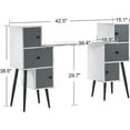 thumbnail image 4 of BarberPub Manicure Table Nail Desk with Drawer Beauty Makeup Storage for Spa and home 2677, 4 of 9