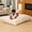 Lush Fur Phantom Cream, variant on Raven-Symoné Home Pillow Saxx LoungePuff, Giant Floor Pillow & Faux Fur Lounger - Phantom Grey