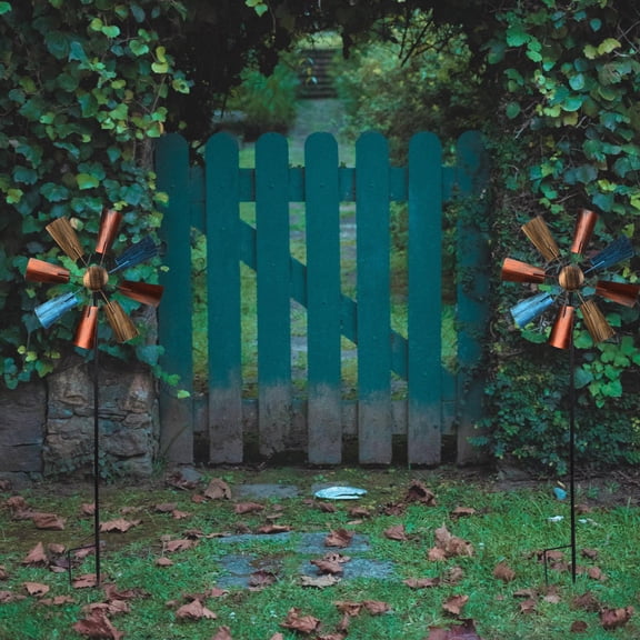 Masteelf 1pc Garden Decor Windmill Courtyard Windmill Ornament Inserting Adornment