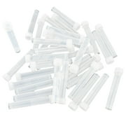 Unique Bargains 10ml Plastic Vial Tubes Sample Holder Organizer Clear White x 100