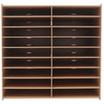 thumbnail image 4 of Wood File Organizer Desktop, 18 Slots Document Letter Mail Tray Sorter, Wooden File Paper Letter Tray Desktop Paper Sorter Literature Organizer Rack for School Home Office Supplies (Brown), 4 of 8