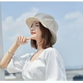 thumbnail image 4 of LinYooLi Womens Cotton Wide Brim Sun Hats Jellyfish Cloud Style Beret Summer Bucket Hat for Travel, 4 of 6