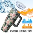 thumbnail image 5 of OBREWU Pioneer Flower Tumbler with Handle and Lid,Pioneer Flower 40oz Double Wall Vacuum Insulated Tumbler,Cups Gift for Women and Men, 5 of 7