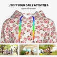 thumbnail image 4 of Honeii Rose Flowers Pattern Womens Oversized Hoodies Long Sleeve Sweatshirts Pullover Fall Outfits with Pocket-Small, 4 of 7