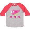 thumbnail image 3 of Inktastic Valentine Pink Heart Helicopter Boys or Girls Toddler T-Shirt, 3 of 5