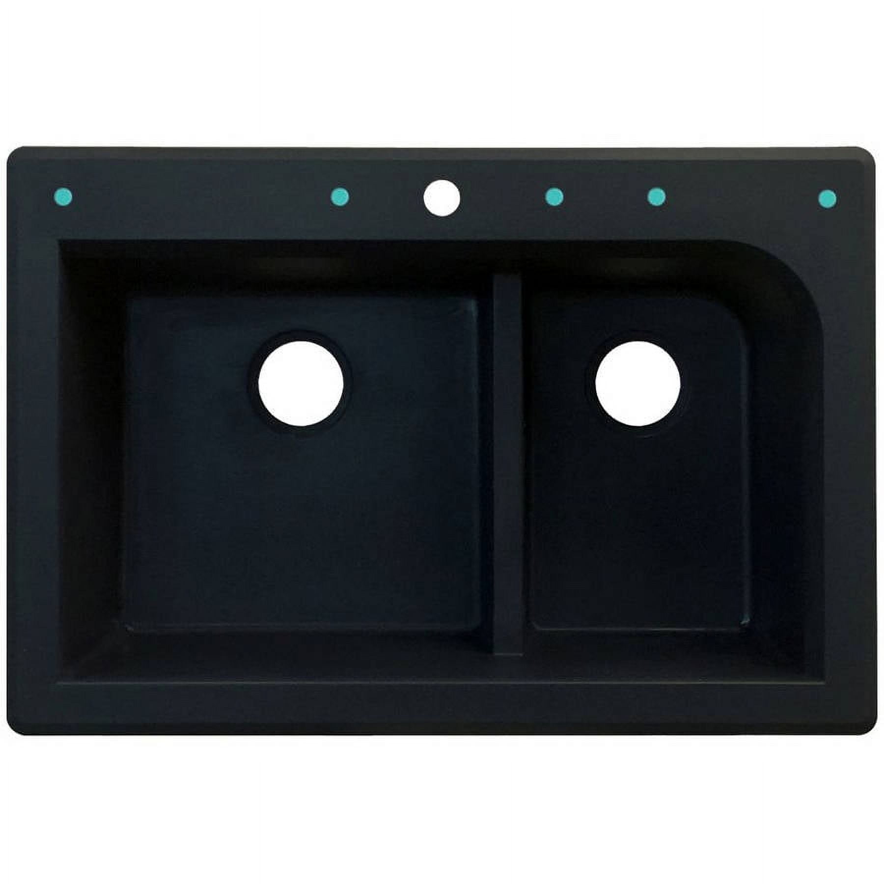 Transolid Radius 33'' L x 22'' W Double Basin Drop-in Kitchen Sink