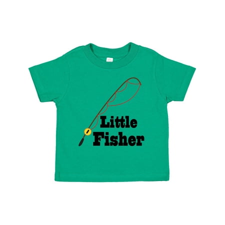 

Inktastic Little Fisher Fishing Gift Toddler Boy or Toddler Girl T-Shirt