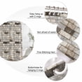 thumbnail image 3 of Beige Brown Marble Shower Curtains for Bathroom, Waterproof Fabric Bath Curtains Decor, Bath Tub Curtain Simple Vintage Brick Stone Wall Decorative Shower Curtain Sets with 12 Hooks, 72x72 Inch, 3 of 7