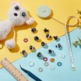 thumbnail image 4 of 40 Sets Snowflake Safety Eyes 10 Colors Glitter Craft Eyes Resin Eyes Stuffed Crochet Eyes Kawaii Eyes with Washers, 4 of 5