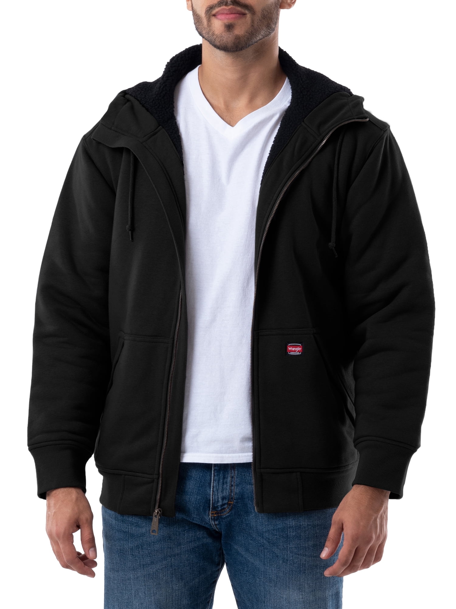 Wrangler Men's Full Zip Fleece Hoodie, sizes S-5XL 