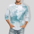 thumbnail image 2 of Men'S Round Neck Three-Quarters Sleeve Top Casual Fashion T-Shirt 3XL, 2 of 5