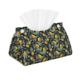 thumbnail image 2 of Lsque Hand Drawn Citrus Fruits Elegant Lemons Printed Long Tissue Box Cover Holder, Facial Paper Organizer Dispenser,Triangle with Bottom Belt, PVC Leather Decorative Organizer, 2 of 9