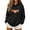 Black H, variant on Enjoytime Womens Hoodie Halloween Printed Drawstring Long Sleeve Pullover Sweatshirt Fall Vintage Casual Spooky Season Hoodies