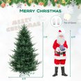 thumbnail image 3 of Costway 7 FT Artificial Xmas Tree with 1090 PVC PE Branch Tips 340 Warm White LED Lights, 3 of 10