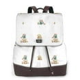 thumbnail image 1 of Disketp Rabbit Blowing Dandelions Mochila de Cuero para Mujer, Bolso de Espalda Antirrobo con Estilo para Viaje, Trabajo y Uso Diario, 1 of 4
