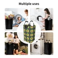thumbnail image 4 of DouZhe 50L Rectangular Laundry Basket, Retro Flower Decor Prints Waterproof Foldable Laundry Hamper with Aluminum Handles, 4 of 6