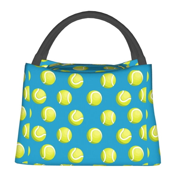 Fotbe Ball Tennis Bolsa Térmica Portátil con Estampado, Bolsa de Entrega de Alimentos Aislada, Bolsa Reutilizable de Gran Capacidad para Comidas y Supermercado