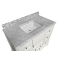 thumbnail image 2 of Madison 42" Bathroom Vanity with White Cabinet and Carrara Marble Top, 2 of 6