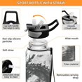 thumbnail image 4 of Qxltty Black Dragon Water Bottle 32 oz with Straw BPA Free Reusable Fitness Sport Bottle Perfect for Travel School Outdoors and Gym, 4 of 7