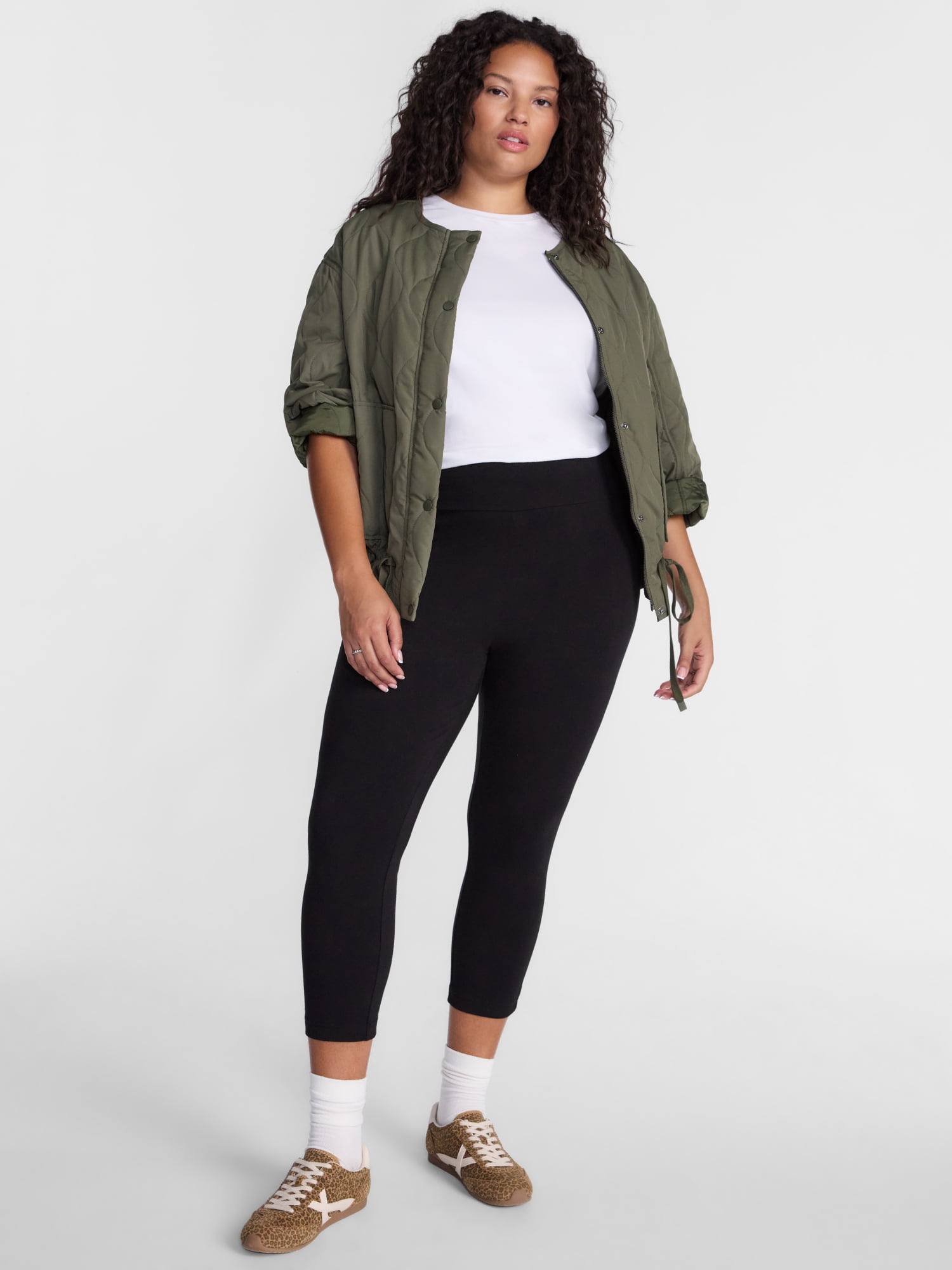 Terra & Sky Women's Plus Size Capri Legging, Sizes 0X-5X