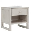 thumbnail image 5 of Farmhouse Nightstand End Table with Drawer,Wooden End Table with Open Storage Compartment,Multipurpose Sofa Couch Side Stand Cabinet,Rustic Bedside Table for Living Room Bedroom Office,Antique White, 5 of 7