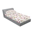 thumbnail image 3 of Shabby Flora Bedding Set with Sheet & Covers, Roses Shabby Form Design Vintage Teapots Flowers Leaves Cakes Lemon Art Print, Printed Bedroom Decor 2 Shams, 4 Sizes, Multicolor, by Ambesonne, 3 of 3