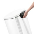 thumbnail image 4 of Qualiazero 13.2 Gallon Trash Can, Rectangular Step On Kitchen Trash Can, White, 4 of 10