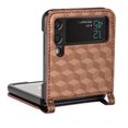 thumbnail image 5 of Dteck Wallet Cases for Samsung Galaxy Z Flip 4 5G, 3D Texture Durable PU Leather Shockproof Case with Credit Card Holder Slot Anti- Slip Wireless Charging Cover for Samsung Galaxy Z Flip4 2022, Brown, 5 of 10