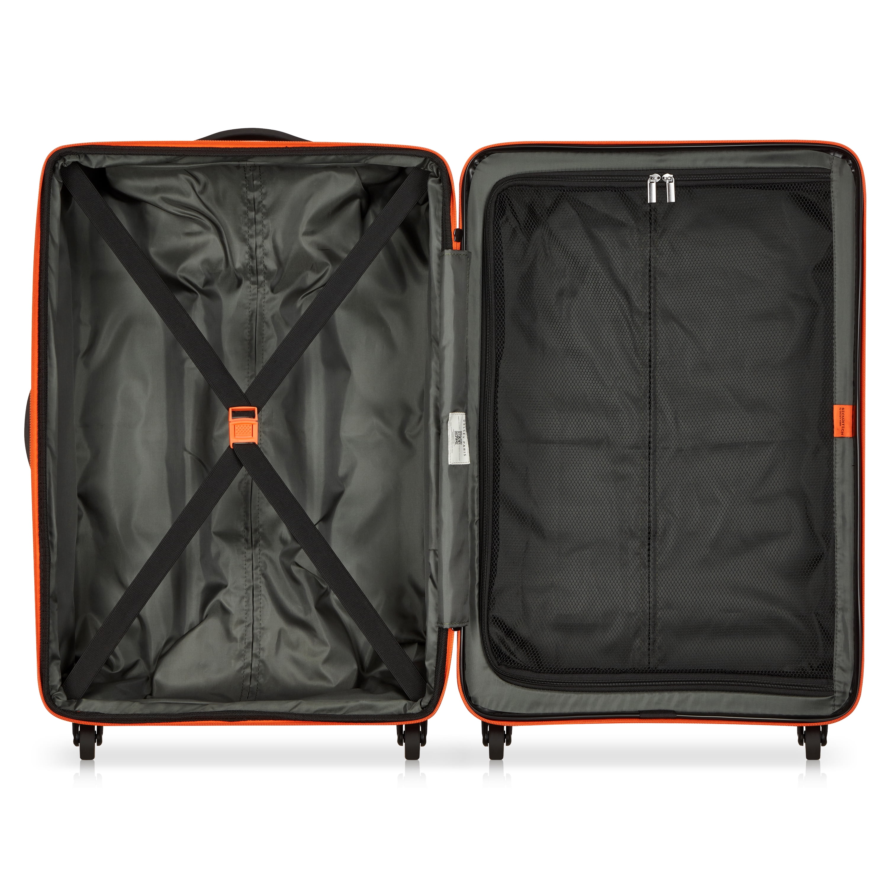 Securitech by Delsey, Slash 24" Checked Expandable Spinner Luggage, Black