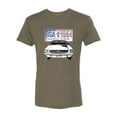 thumbnail image 2 of Wild Bobby, Ford Mustang Country USA 1964 Vintage American License Plate, Cars and Trucks, Men Premium Tri Blend Tee, Military Green, Large, 2 of 4