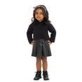 thumbnail image 6 of Wonder Nation Toddler Girls Pleated Faux Leather Skirt, Sizes 12M-5T, 6 of 8