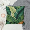 thumbnail image 2 of Shiartex Tropical Leaves Pillow Covers Green Palm Leaf Throw Pillow Covers Summer Watercolor Decorative Cushion Covers Home Decor for Sofa Couch Indoors Outdoors 24x24in, 2 of 5