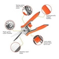 thumbnail image 5 of FLORA GUARD 6.5 inch Garden Shears , Hand Pruning Shears with Straight Tip Stainless Steel Blades (Orange), 5 of 8