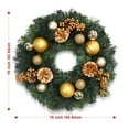 thumbnail image 4 of Adeeing Christmas Wreath 16 inches Indoor and Outdoor Xmas Wreath Decoration with Gold Ball Ornaments, Pine Cones for Front Door Window, 4 of 7