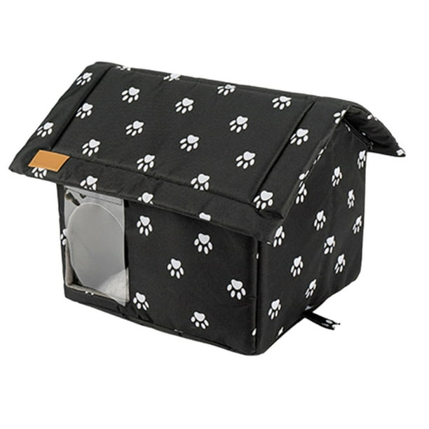 Casa para gatos al aire libre, refugio para gatos callejeros, cama impermeable, antideslizante, cálida, tienda de campaña para animales M