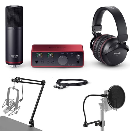 Focusrite Scarlett Solo Studio 4th Gen USB Audio Interface with Software Suite