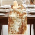 thumbnail image 3 of Table Runners 72 Inches Long Dress Scarves, Brown Ombre Farmhouse Kitchen/Dining Table Runner, Coffee Tablerunners, Gradient Abstract Art Vintage 14x72 Inch, 3 of 9
