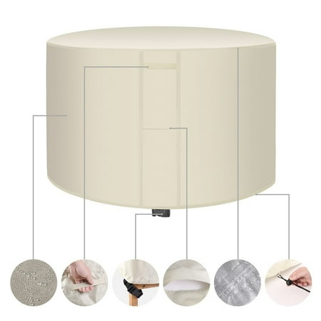 420D Round Patio Furniture Covers,Waterproof Outdoor Table Chair Set Covers,Seat Cover,Dining Table Cover for Outdoor Furniture Set