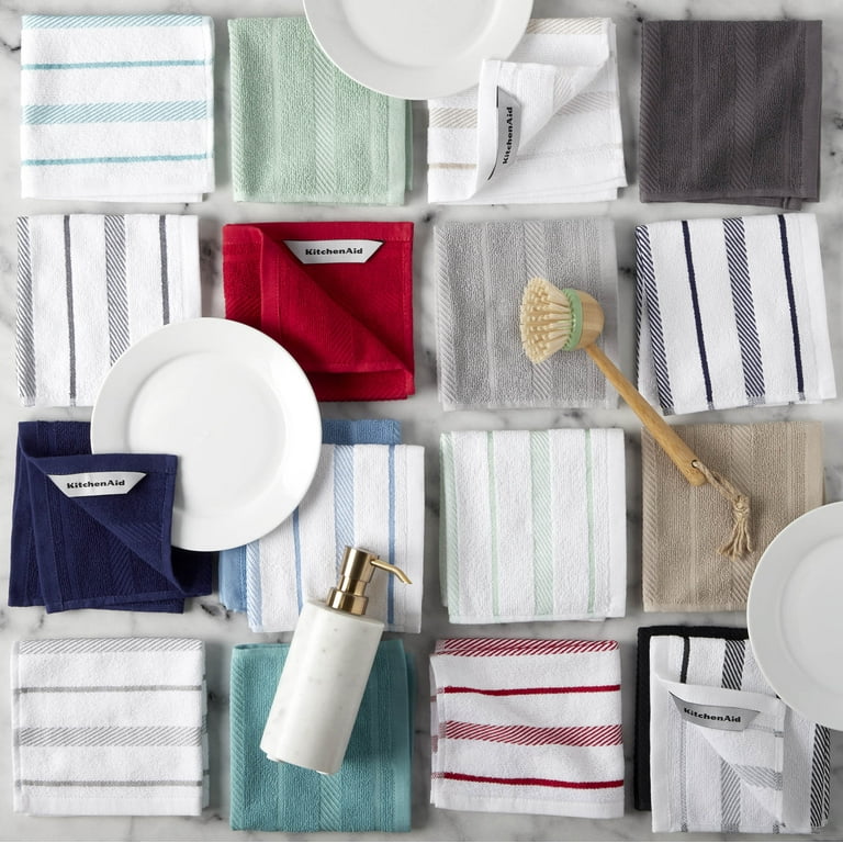 最大10%OFFクーポン KitchenAid 12 Milkshake/White, Set, Pack 8 Dishcloth Albany シンク周り用品